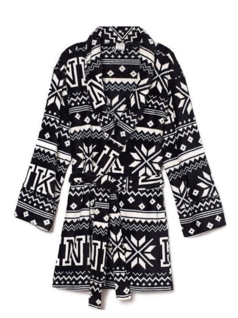 VS PINK Vintage Short Fleece Robe